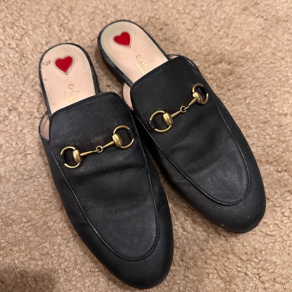 Authentic Gucci horse bit mules